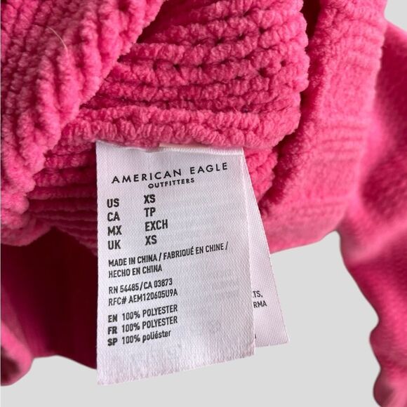 American Eagle Cable Knit Crew Neck Sweater Pink Womens XS - Picture 5 of 5